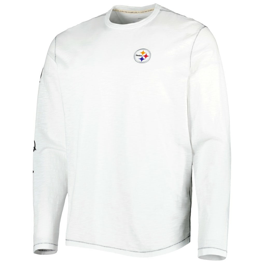 Pittsburgh Steelers Tommy Bahama Laces Out Billboard Long Sleeve T-Shirt