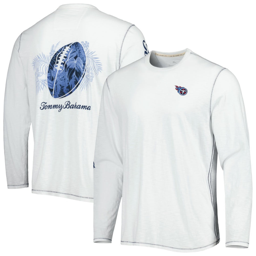Tennessee Titans Tommy Bahama Laces Out Billboard Long Sleeve T-Shirt