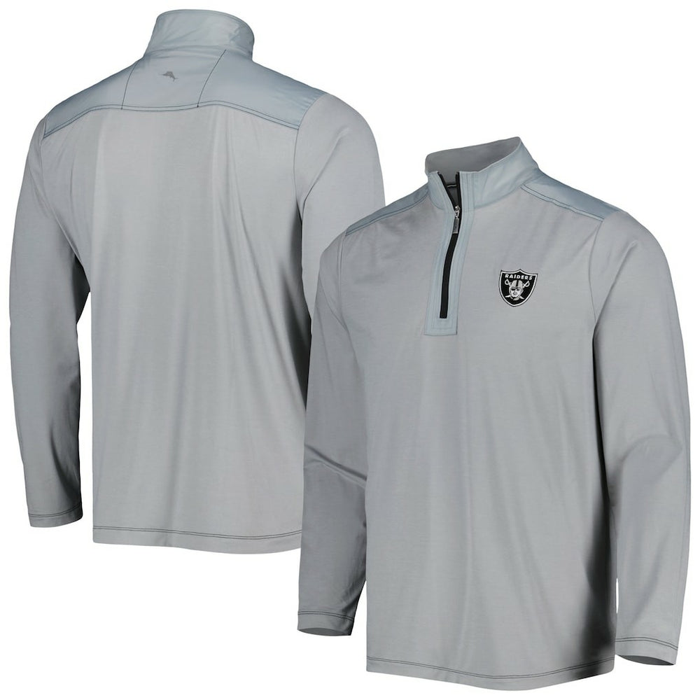 Las Vegas Raiders Tommy Bahama On Deck IslandZone Half-Zip Jacket