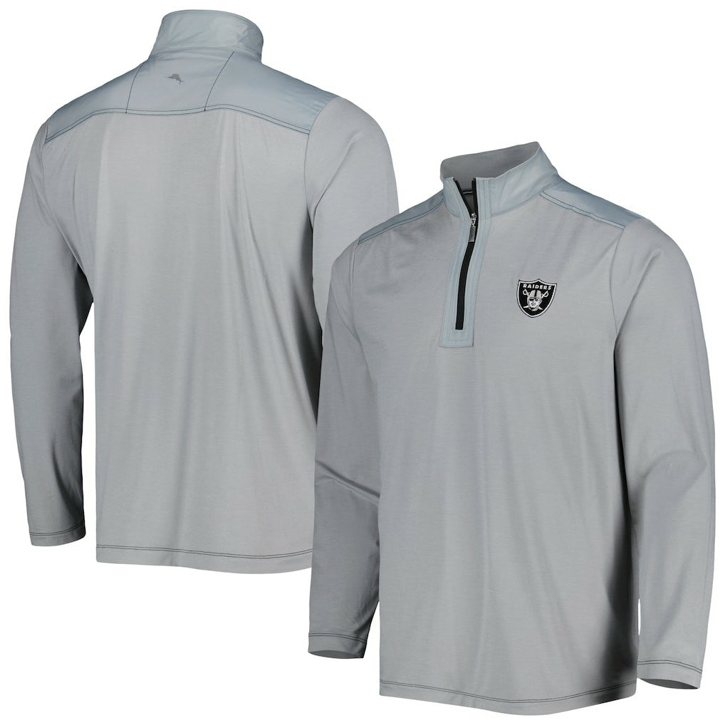 Las Vegas Raiders Tommy Bahama On Deck IslandZone Half-Zip Jacket