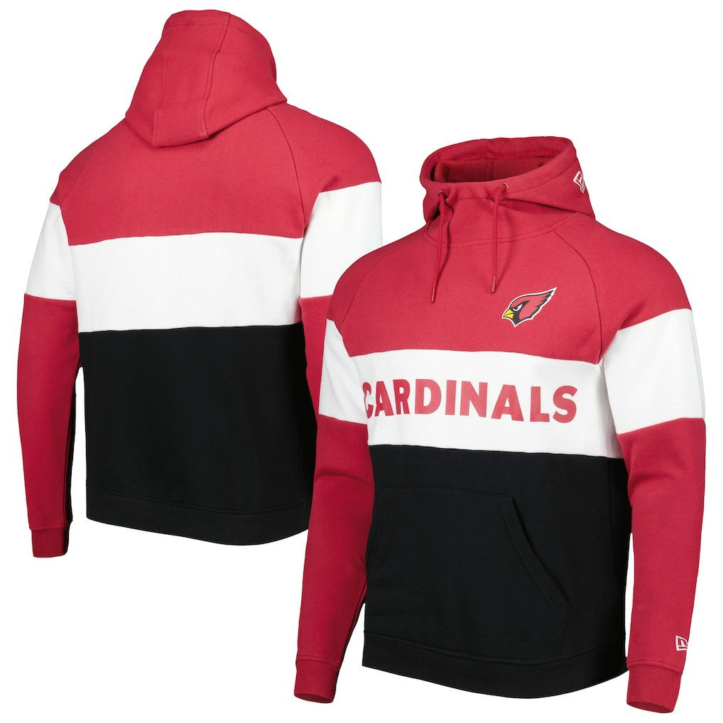 Arizona Cardinals New Era Colorblock Current Pullover Hoodie