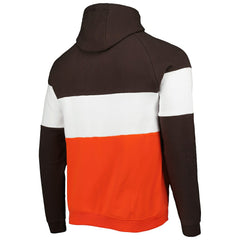 Cleveland Browns New Era Colorblock Current Pullover Hoodie
