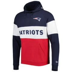 New England Patriots New Era Colorblock Current Pullover Hoodie