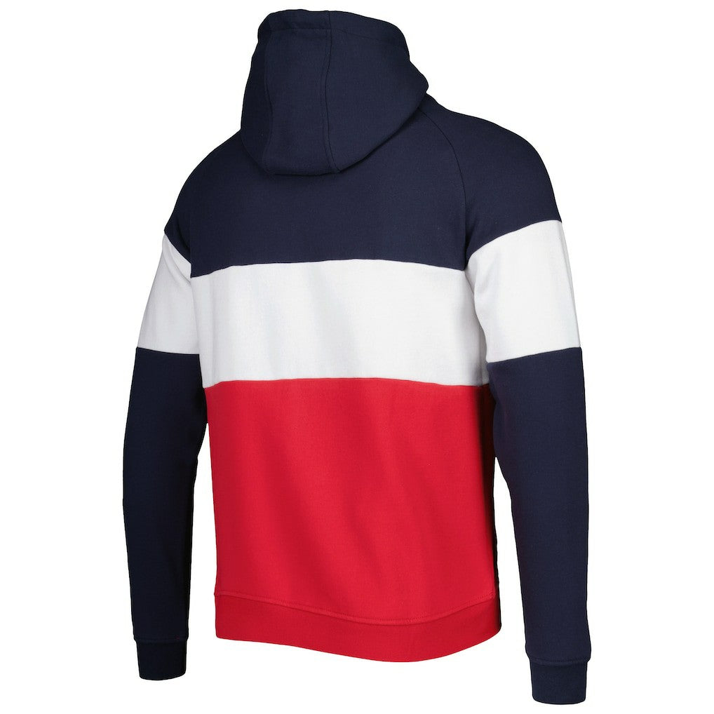 New England Patriots New Era Colorblock Current Pullover Hoodie