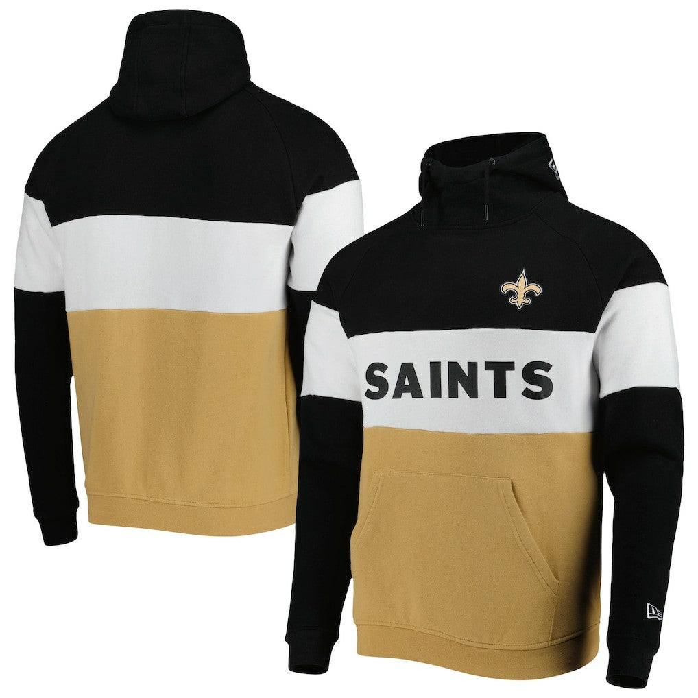 New Orleans Saints New Era Colorblock Current Pullover Hoodie