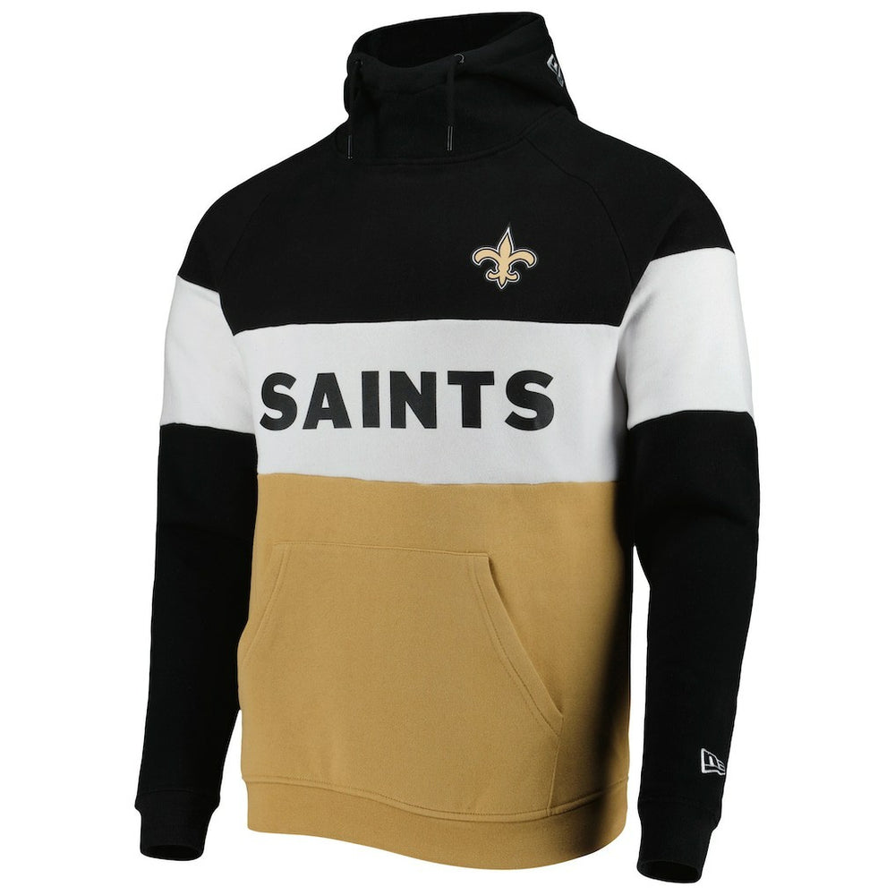 New Orleans Saints New Era Colorblock Current Pullover Hoodie