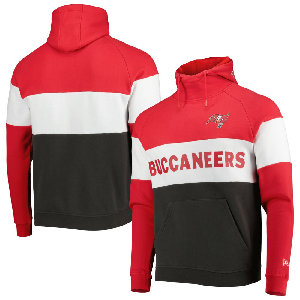 Tampa Bay Buccaneers New Era Colorblock Current Pullover Hoodie