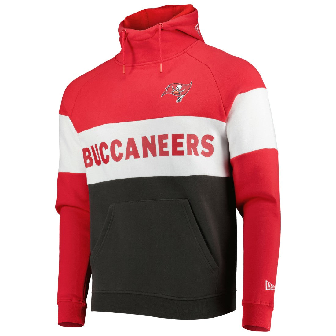 Tampa Bay Buccaneers New Era Colorblock Current Pullover Hoodie