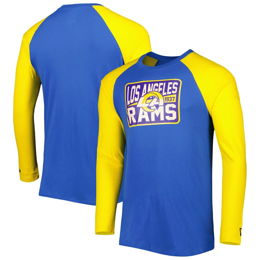Los Angeles Rams New Era Current Raglan Long Sleeve T-Shirt
