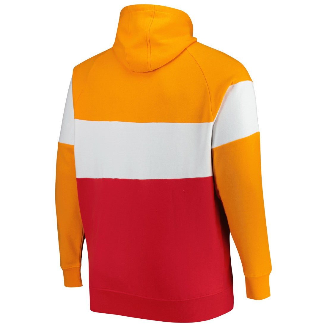 Tampa Bay Buccaneers New Era Big & Tall Throwback Colorblock Fleece Raglan Pullover Hoodie