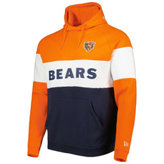 Chicago Bears New Era Colorblock Throwback Pullover Hoodie