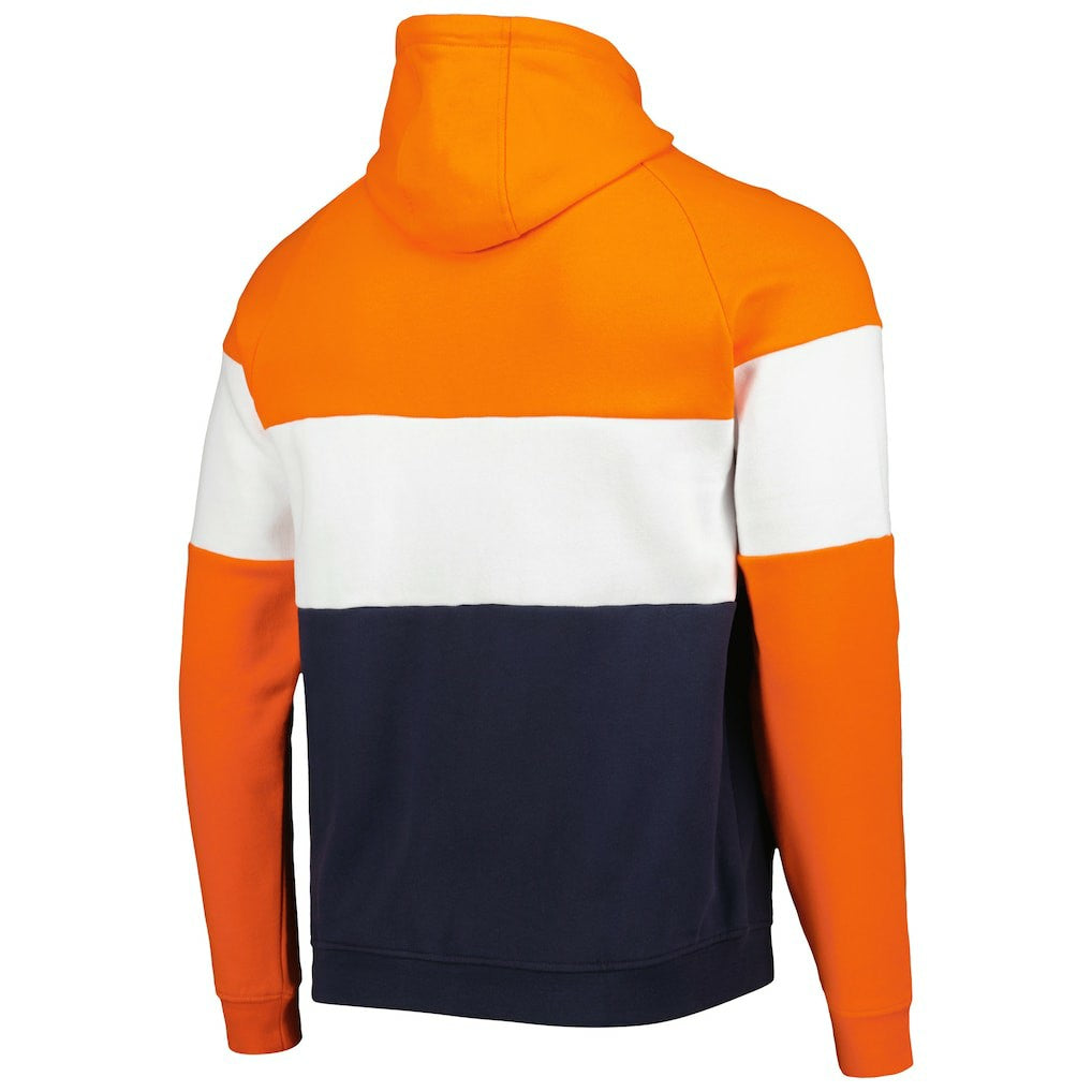 Chicago Bears New Era Colorblock Throwback Pullover Hoodie