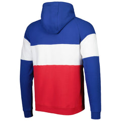 New England Patriots New Era Colorblock Throwback Pullover Hoodie