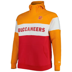 Tampa Bay Buccaneers New Era Big & Tall Throwback Colorblock Raglan Pullover Hoodie
