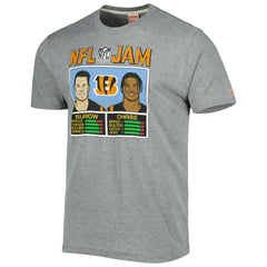 Cincinnati Bengals  Ja'Marr Chase & Joe Burrow  Homage Unisex NFL Jam Tri-Blend T-Shirt