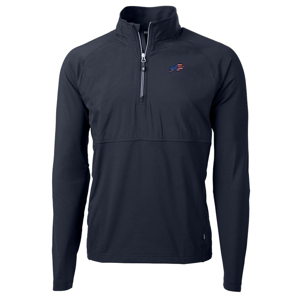Buffalo Bills  Cutter & Buck Adapt Eco Knit Hybrid Recycled Quarter-Zip Pullover Top