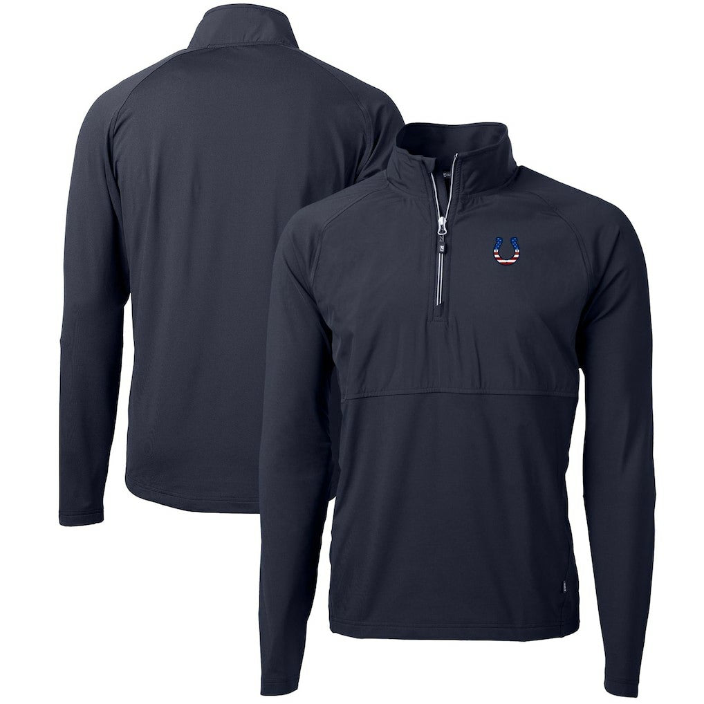Indianapolis Colts  Cutter & Buck Adapt Eco Knit Hybrid Recycled Quarter-Zip Pullover Top