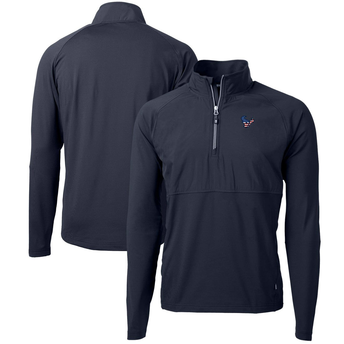 Houston Texans  Cutter & Buck Adapt Eco Knit Hybrid Recycled Quarter-Zip Pullover Top