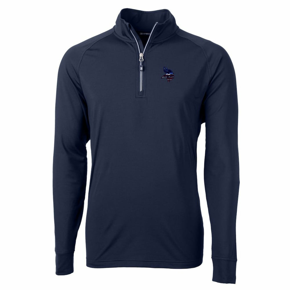 Minnesota Vikings  Cutter & Buck Team Adapt Eco Knit Hybrid Recycled Quarter-Zip Pullover Top