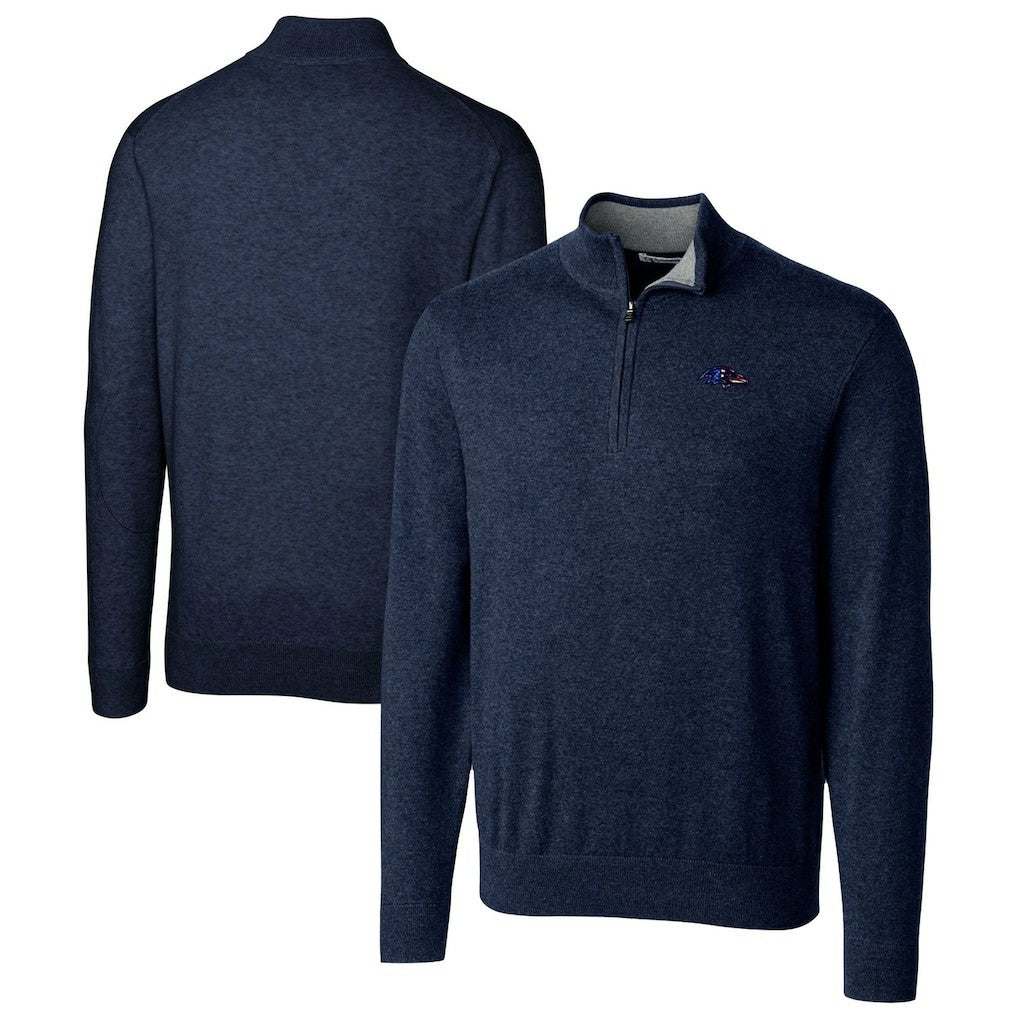 Baltimore Ravens  Cutter & Buck Lakemont Quarter-Zip Pullover Sweater