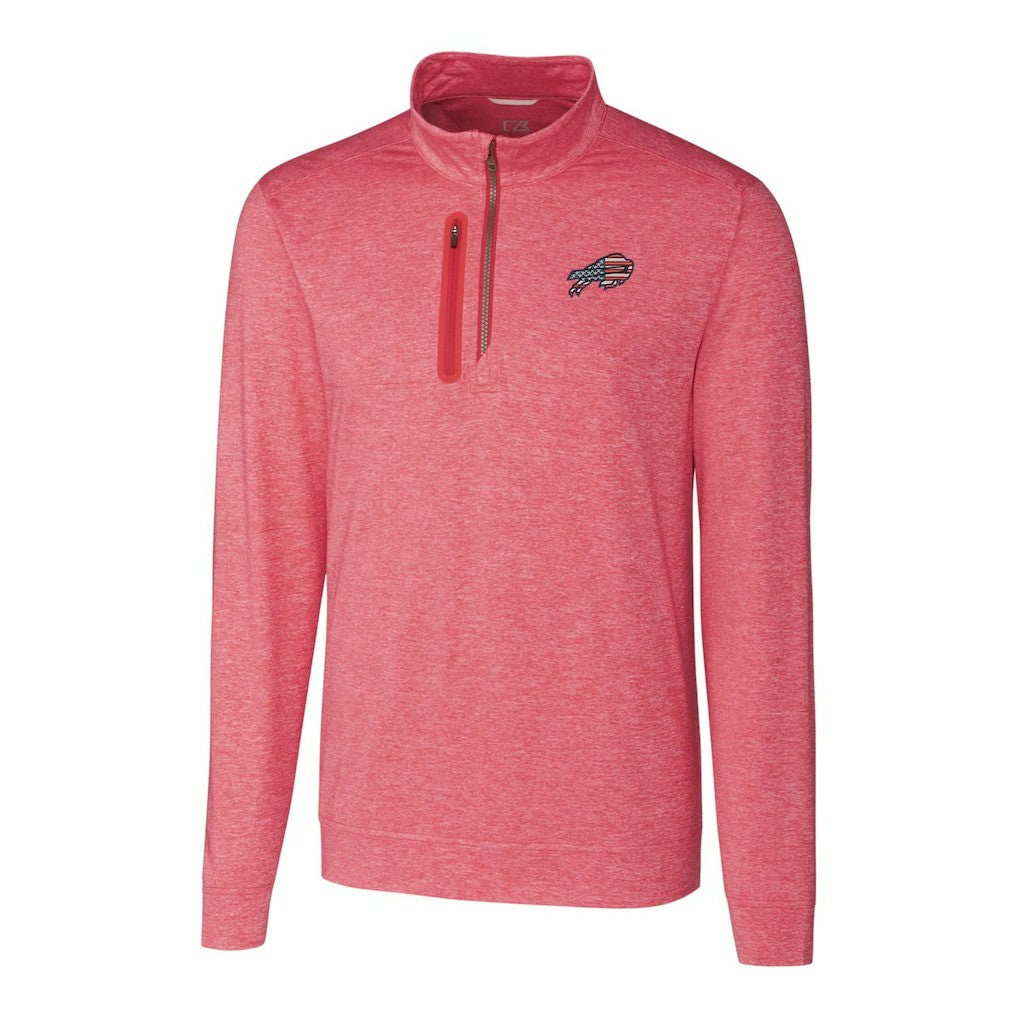Buffalo Bills  Cutter & Buck Americana Stealth Quarter-Zip Pullover Top