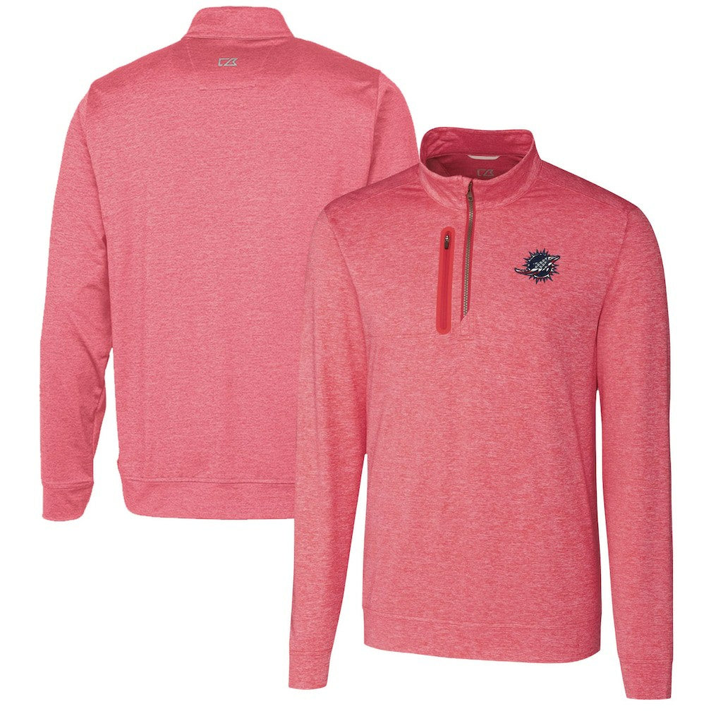 Miami Dolphins  Cutter & Buck Stealth Quarter-Zip Pullover Top
