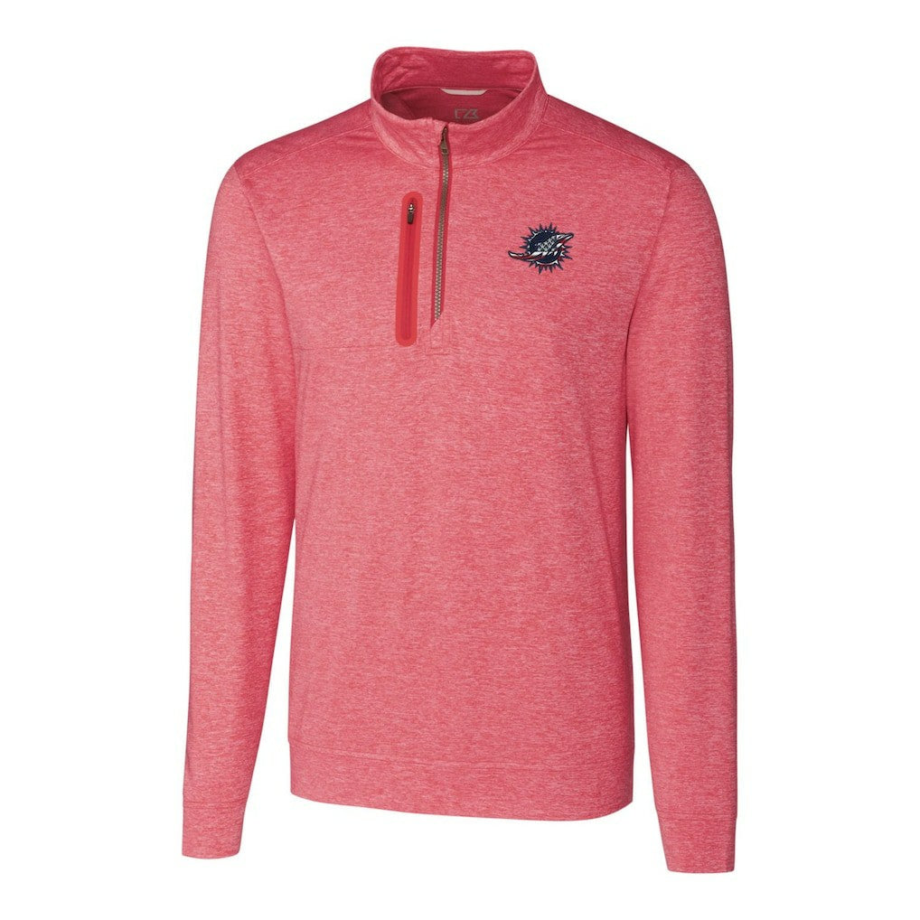 Miami Dolphins  Cutter & Buck Stealth Quarter-Zip Pullover Top
