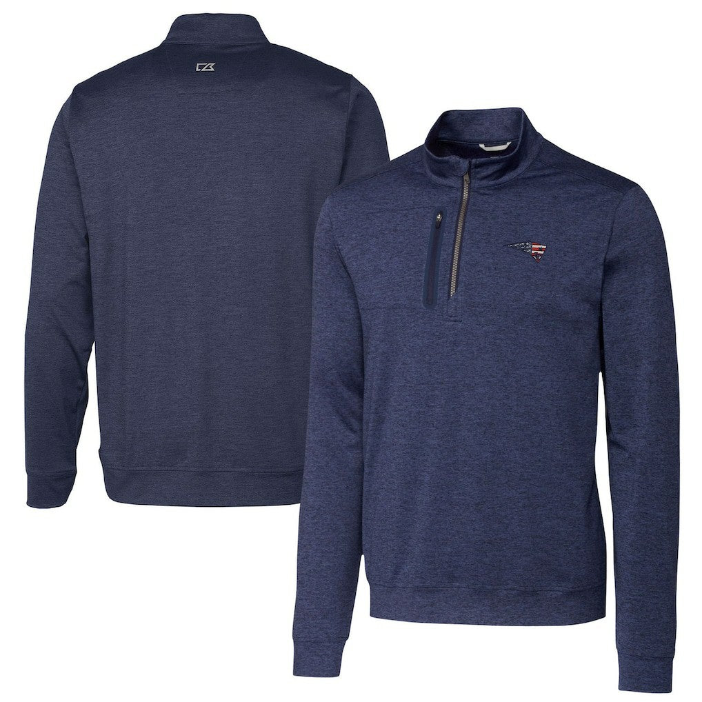 New England Patriots  Cutter & Buck Stealth Quarter-Zip Pullover Top