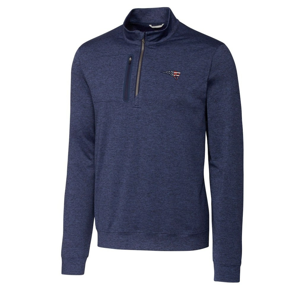 New England Patriots  Cutter & Buck Stealth Quarter-Zip Pullover Top