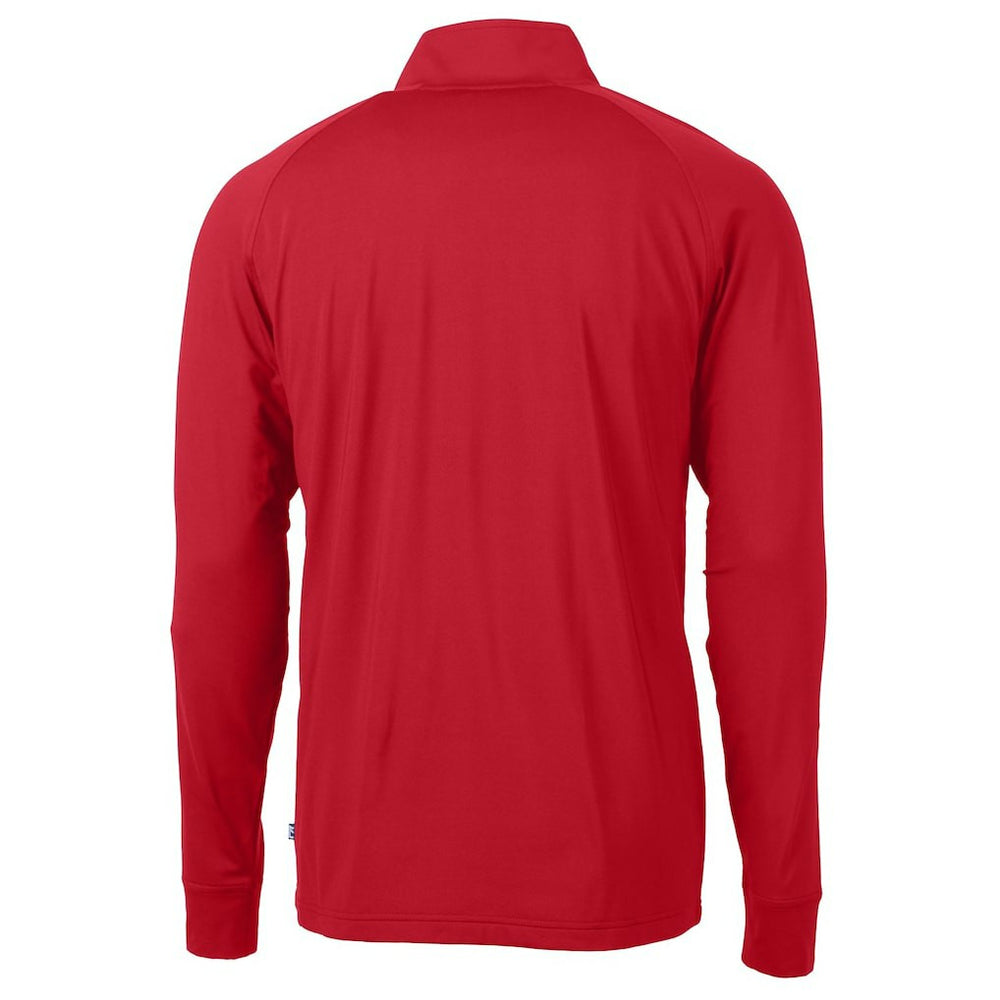 Miami Dolphins  Cutter & Buck Big & Tall Adapt Eco Knit Stretch Recycled Quarter-Zip Pullover Top