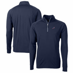 Detroit Lions  Cutter & Buck Big & Tall Adapt Eco Knit Stretch Recycled Quarter-Zip Pullover Top