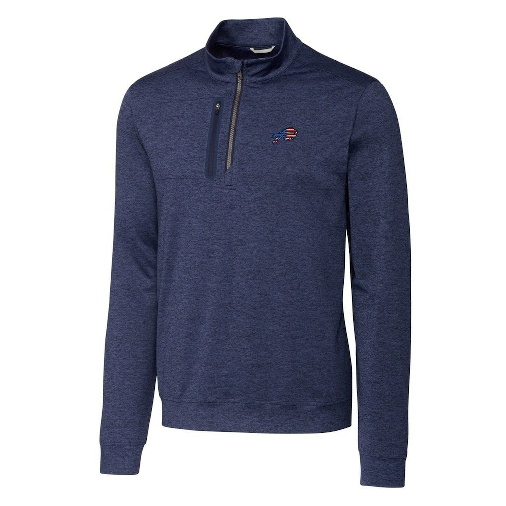 Buffalo Bills  Cutter & Buck Big & Tall Stealth Quarter-Zip Jacket