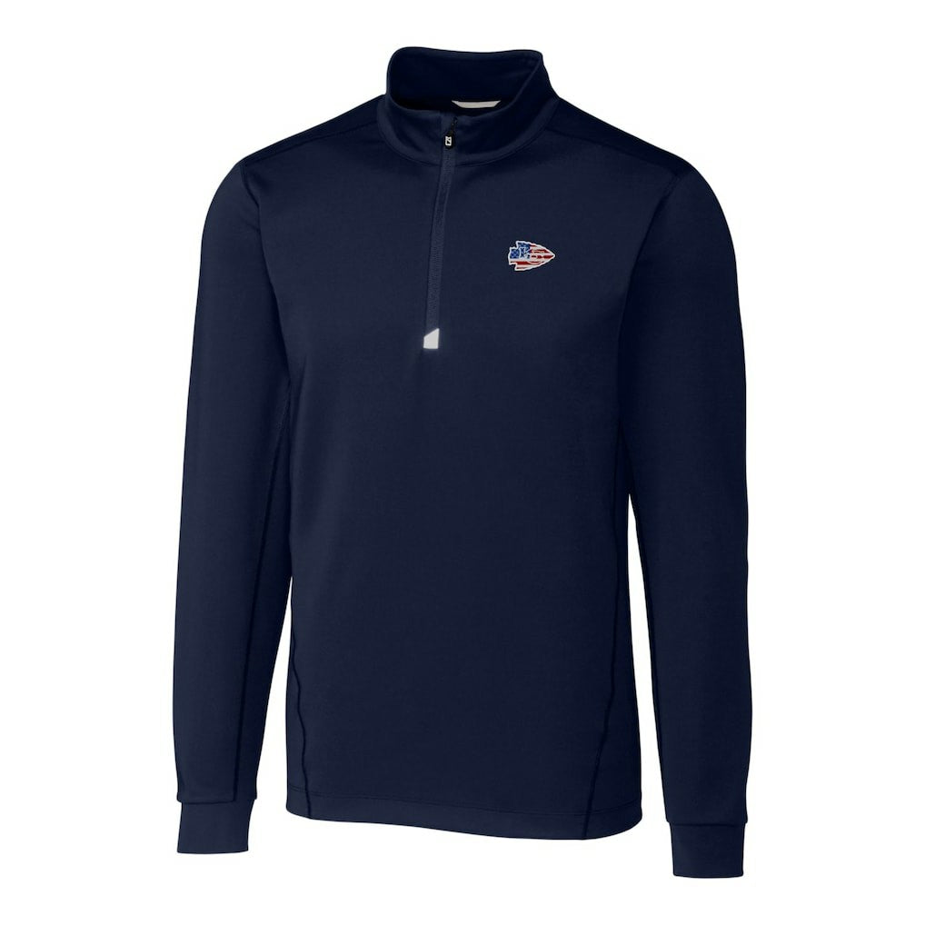 Kansas City Chiefs  Cutter & Buck Big & Tall Traverse Stretch Quarter-Zip Pullover Top