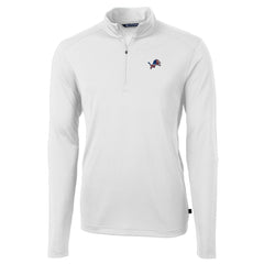 Detroit Lions  Cutter & Buck Big & Tall Virtue Eco Pique Recycled Quarter-Zip Jacket