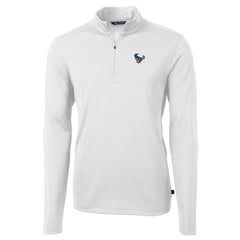 Houston Texans  Cutter & Buck Big & Tall Virtue Eco Pique Recycled Quarter-Zip Jacket