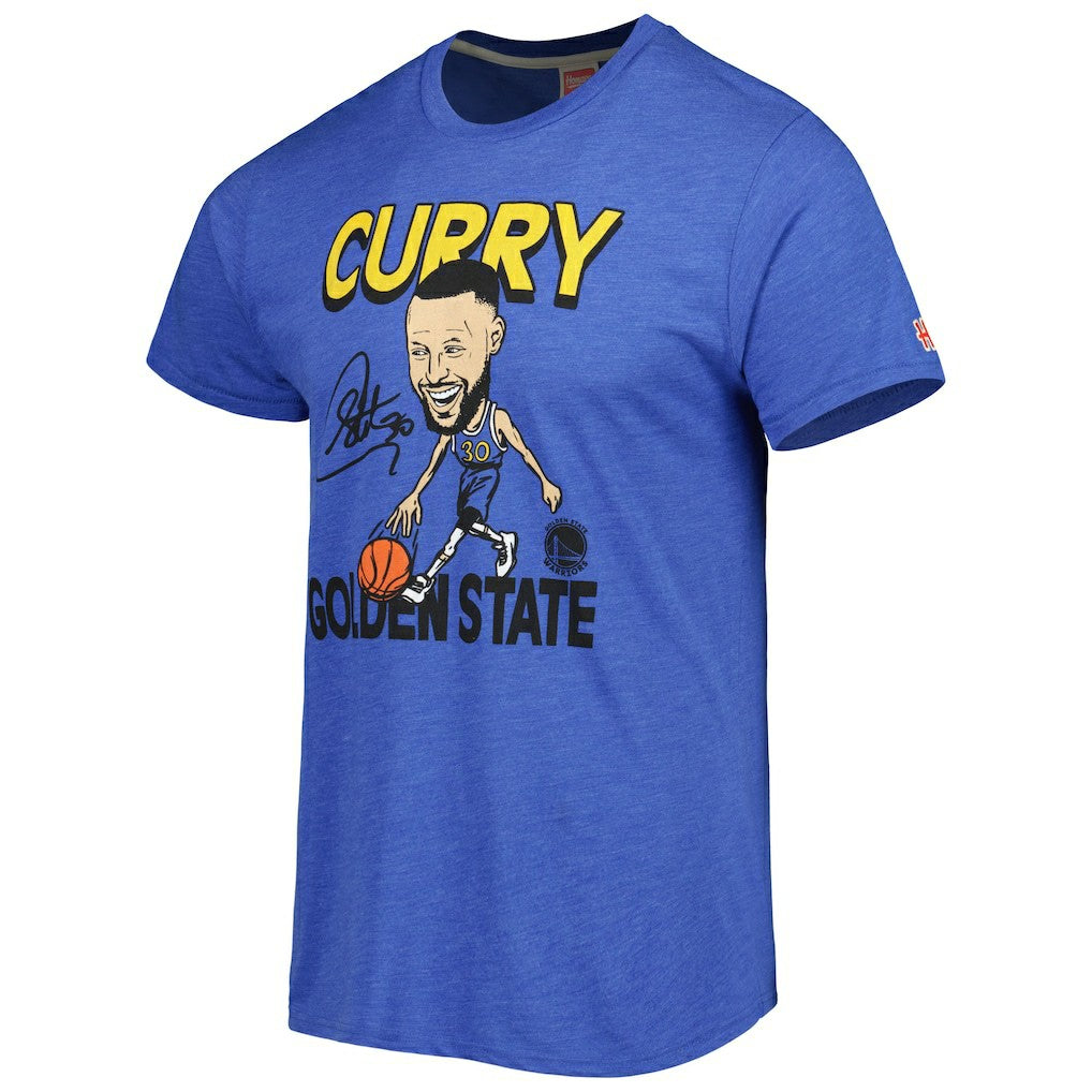 Stephen Curry Golden State Warriors Homage Player Caricature Tri-Blend T-Shirt sale On Sale
