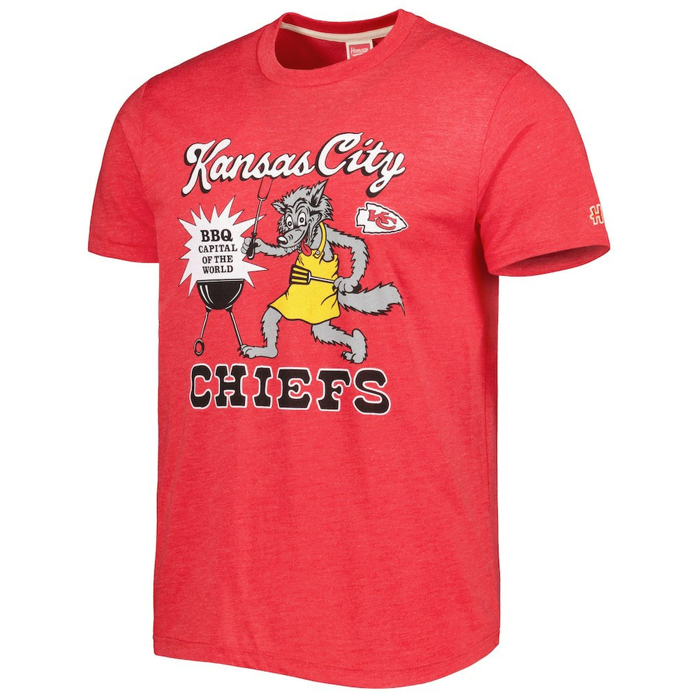 Kansas City Chiefs  Homage BBQ Hyper Local Tri-Blend T-Shirt