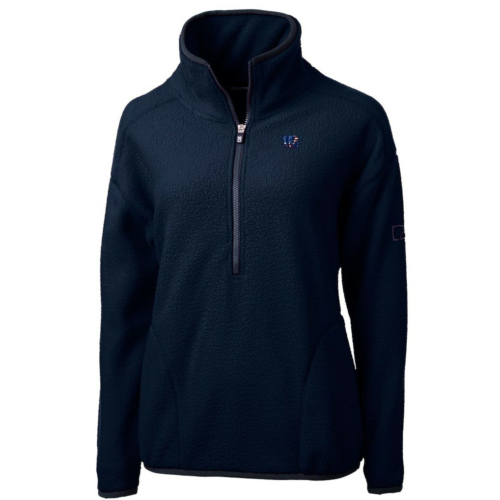 Cincinnati Bengals  Cutter & Buck Women's Americana Cascade Eco Sherpa Fleece Half-Zip Pullover Jacket