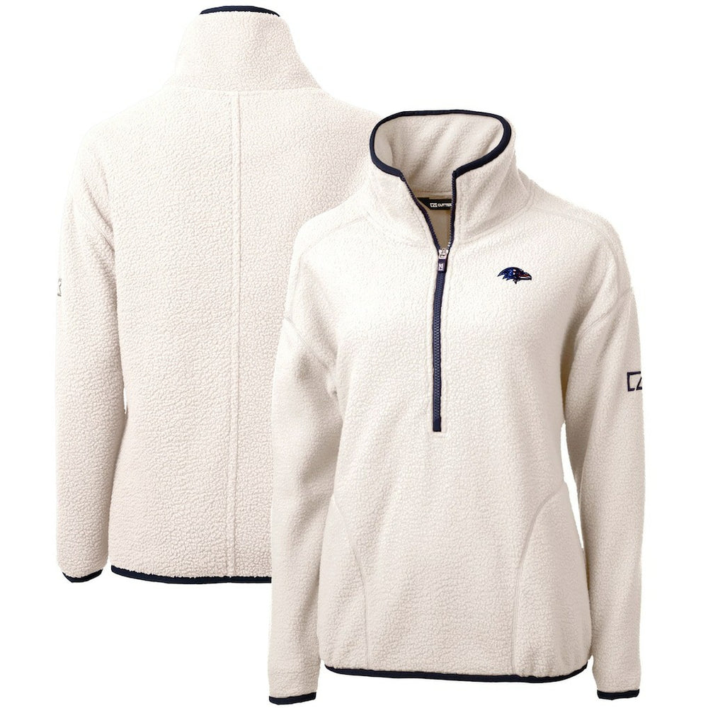 Baltimore Ravens  Cutter & Buck Women's Americana Cascade Eco Sherpa Fleece Half-Zip Pullover Jacket