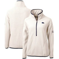 Baltimore Ravens  Cutter & Buck Women's Americana Cascade Eco Sherpa Fleece Half-Zip Pullover Jacket