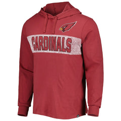 Arizona Cardinals 47 brand '47 Field Franklin Hooded Long Sleeve T-Shirt