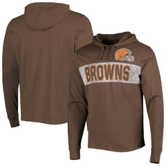 Cleveland Browns 47 brand '47 Field Franklin Hooded Long Sleeve T-Shirt