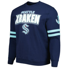 Seattle Kraken Mitchell & Ness Allover Logo Pullover Sweatshirt Discount