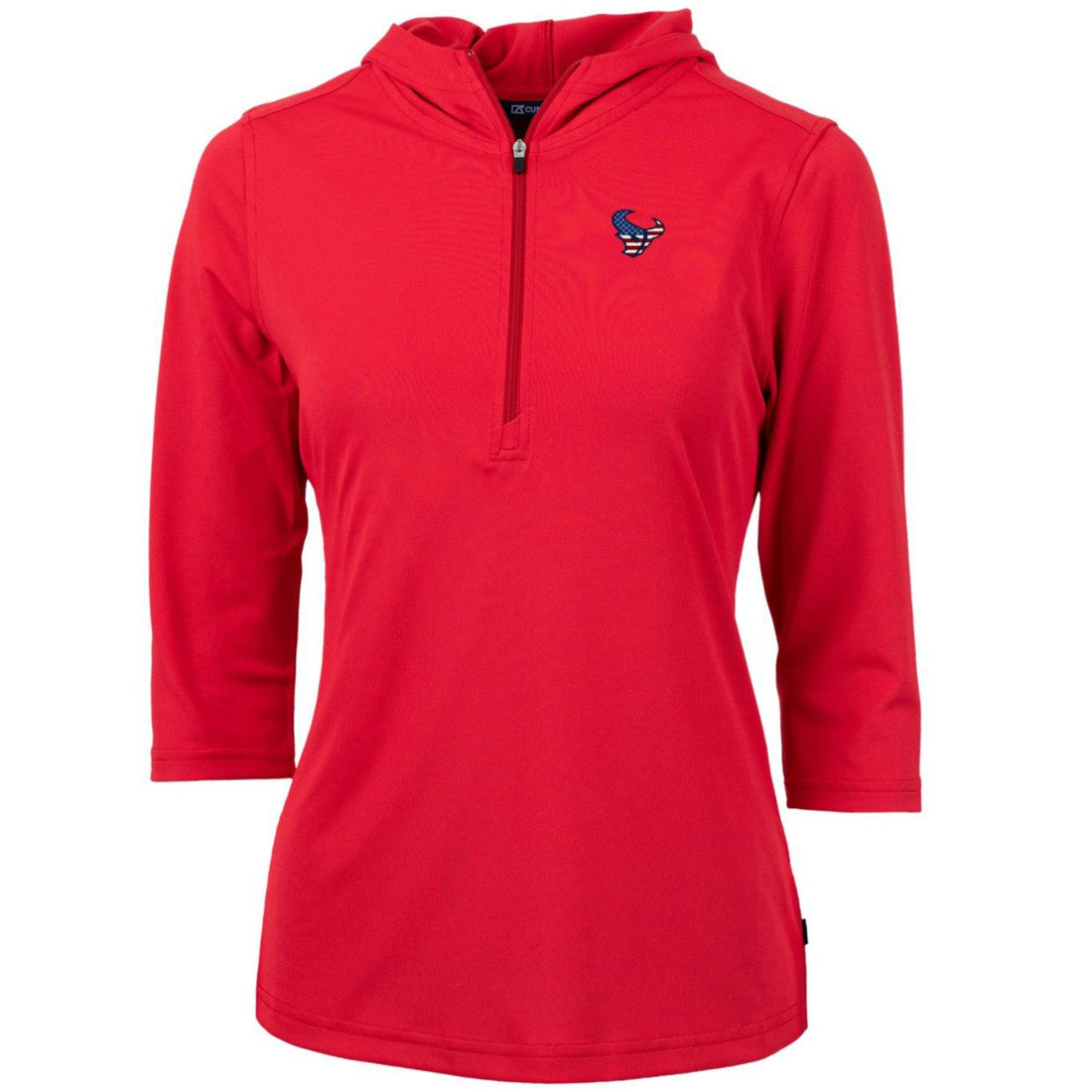 Houston Texans  Cutter & Buck Women's Virtue Eco Pique 3/4 Sleeve Half-Zip Pullover Hoodie