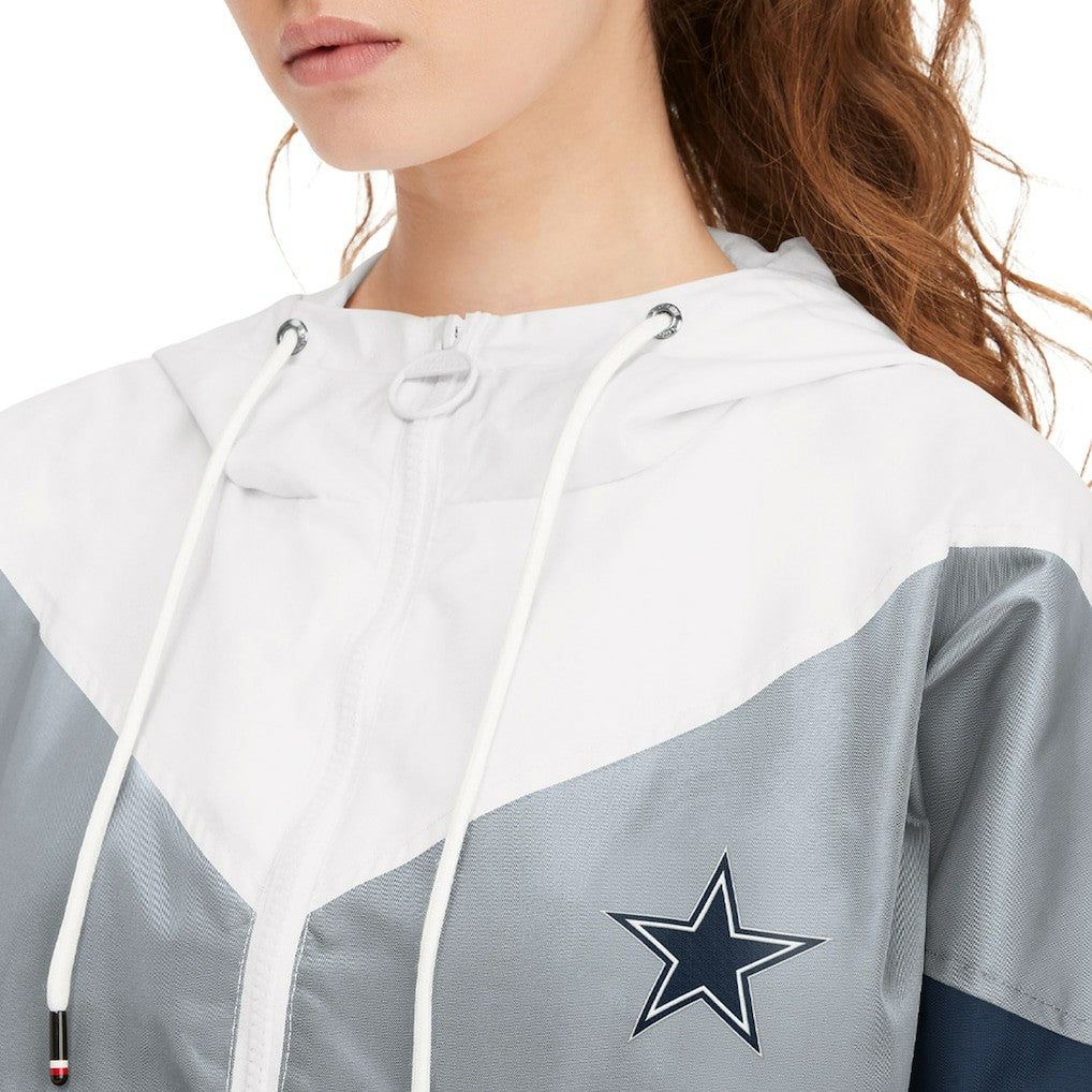 Dallas Cowboys  Tommy Hilfiger Women's Staci Half-Zip Hoodie Windbreaker Jacket