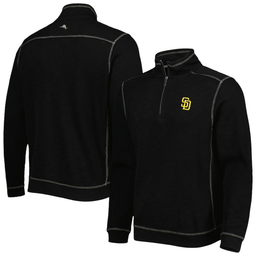 San Diego Padres Tommy Bahama Tobago Bay Tri-Blend Quarter-Zip Sweatshirt | MLB New