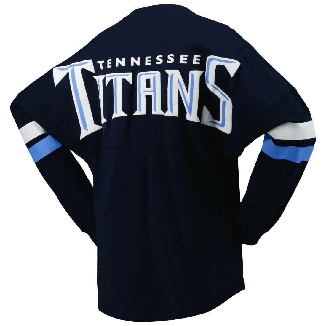 Tennessee Titans Fanatics Women's Spirit Jersey Lace-Up V-Neck Long Sleeve T-Shirt