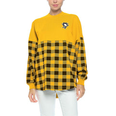 Pittsburgh Penguins Fanatics Women's Buffalo Check Long Sleeve T-Shirt Online