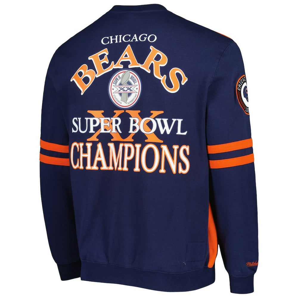 Chicago Bears Mitchell & Ness All Over 2.0 Pullover Sweatshirt
