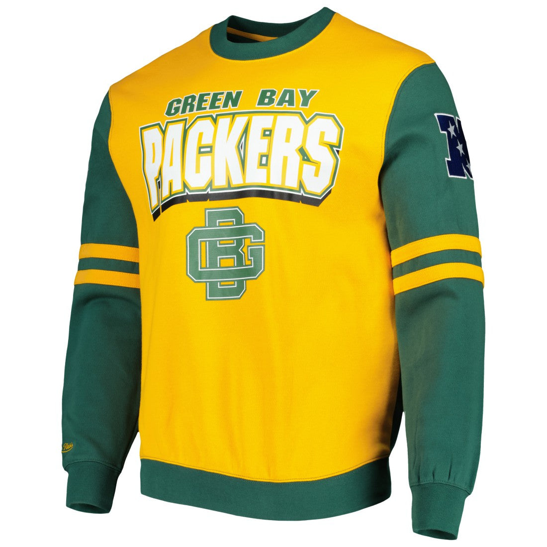 Green Bay Packers Mitchell & Ness All Over 2.0 Pullover Sweatshirt